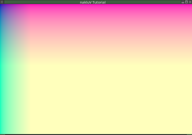 a gradient-filled window