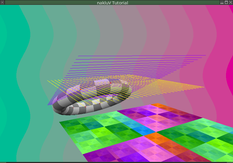 scene with checkerboard-textured torus and xor-textured plane